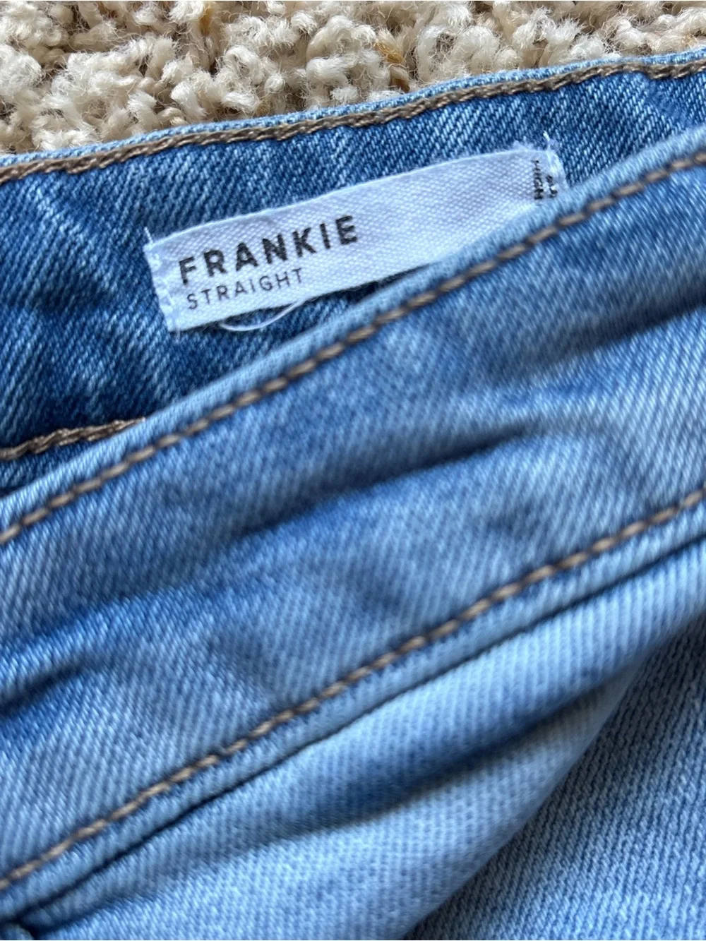 Dear John Jeans Frankie Super High Rise Straight Sz 27 Tide Pool